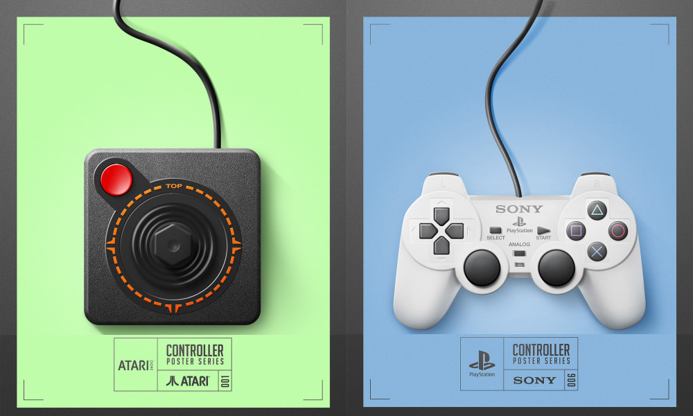 Posters de controles de videojuegos