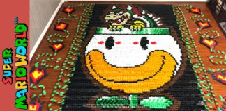 Super Mario World construido con 81032 Dominos! Super Mario World construido con 81032 Dominos