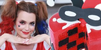 Queque cuadriculado de Harley Queen Queque cuadriculado de Harley Queen