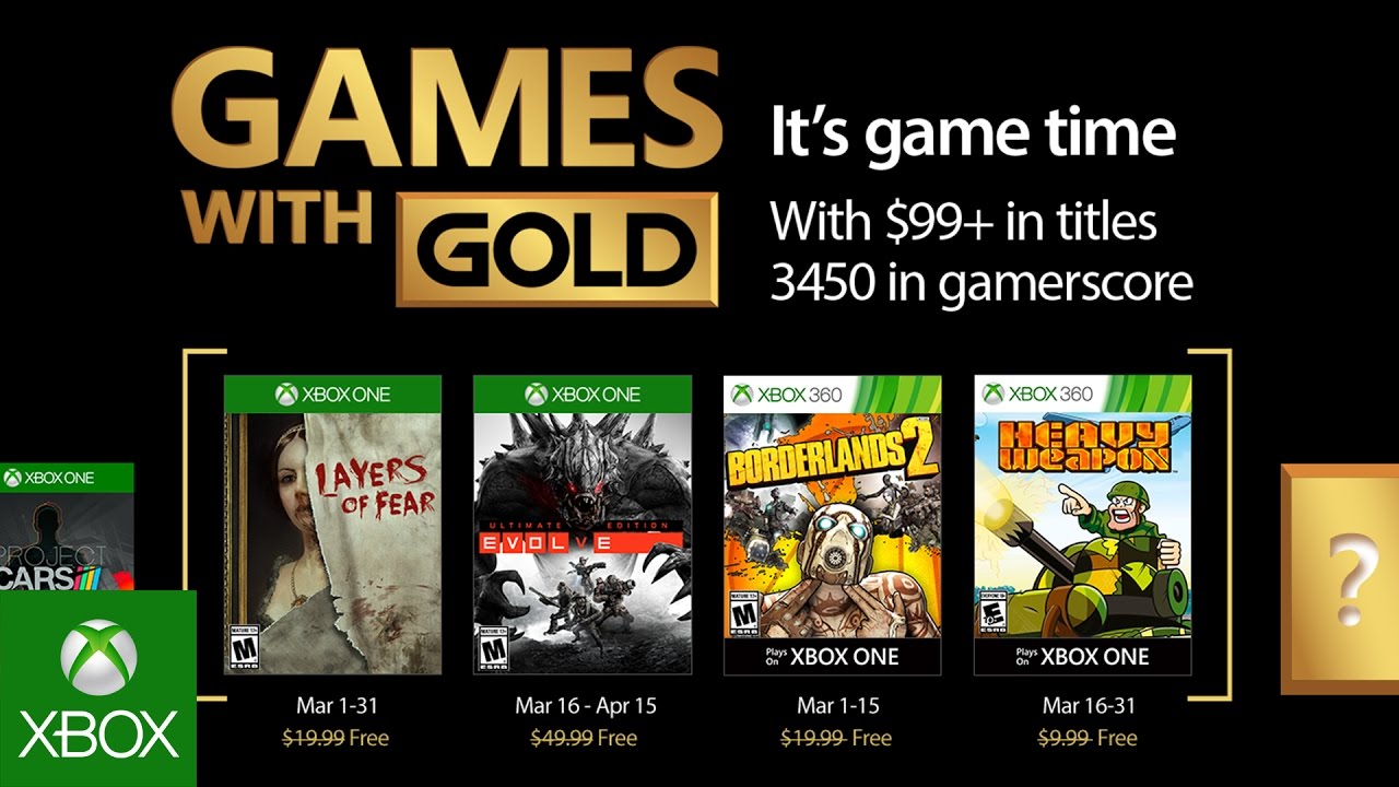 Games with Gold para marzo de 2017
