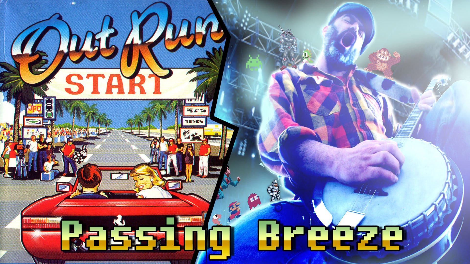 Out Run cover del tema Passing Breeze por Banjo Guy Ollie