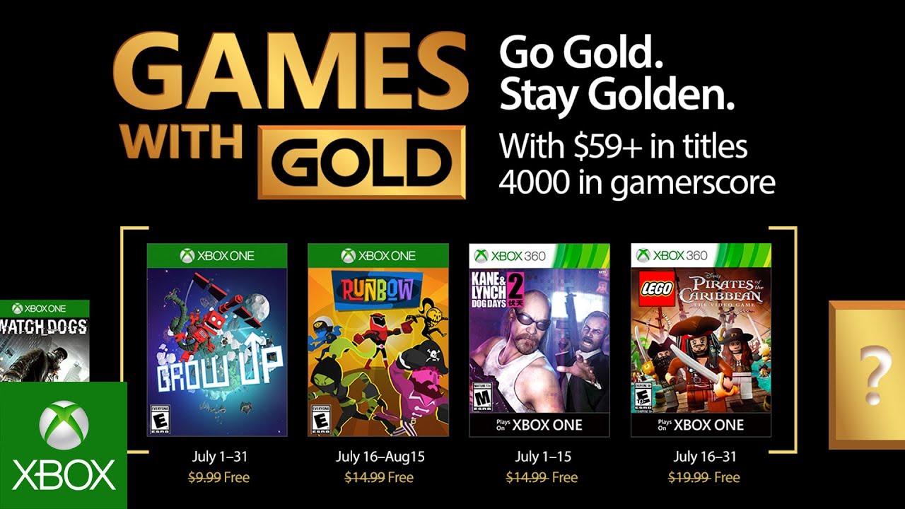 Games with Gold para Julio de 2017