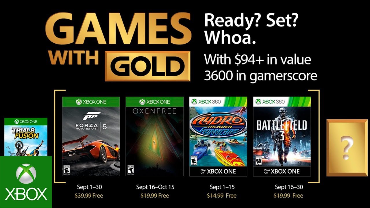 Games with Gold para Setiembre de 2017