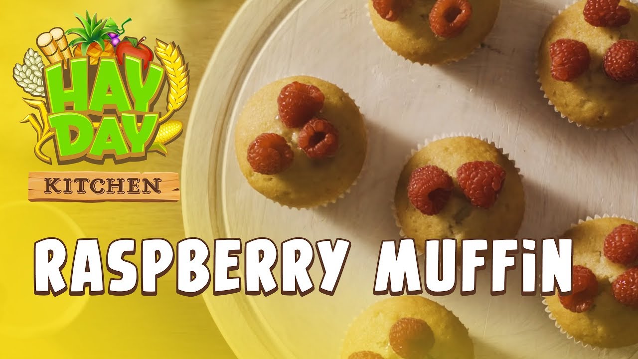 Receta de los Muffin de Raspberry de Hay Day