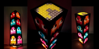 Lámparas de Pac-Man construidas con LEGO Lámparas de Pac-Man construidas con LEGO