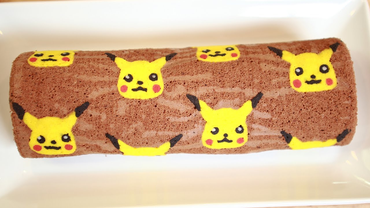 Arrollado de chocolate de Pikachu