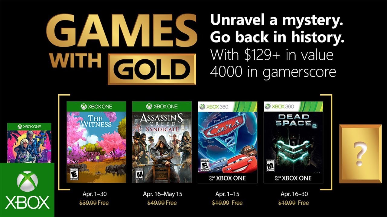 Games with Gold para abril de 2018