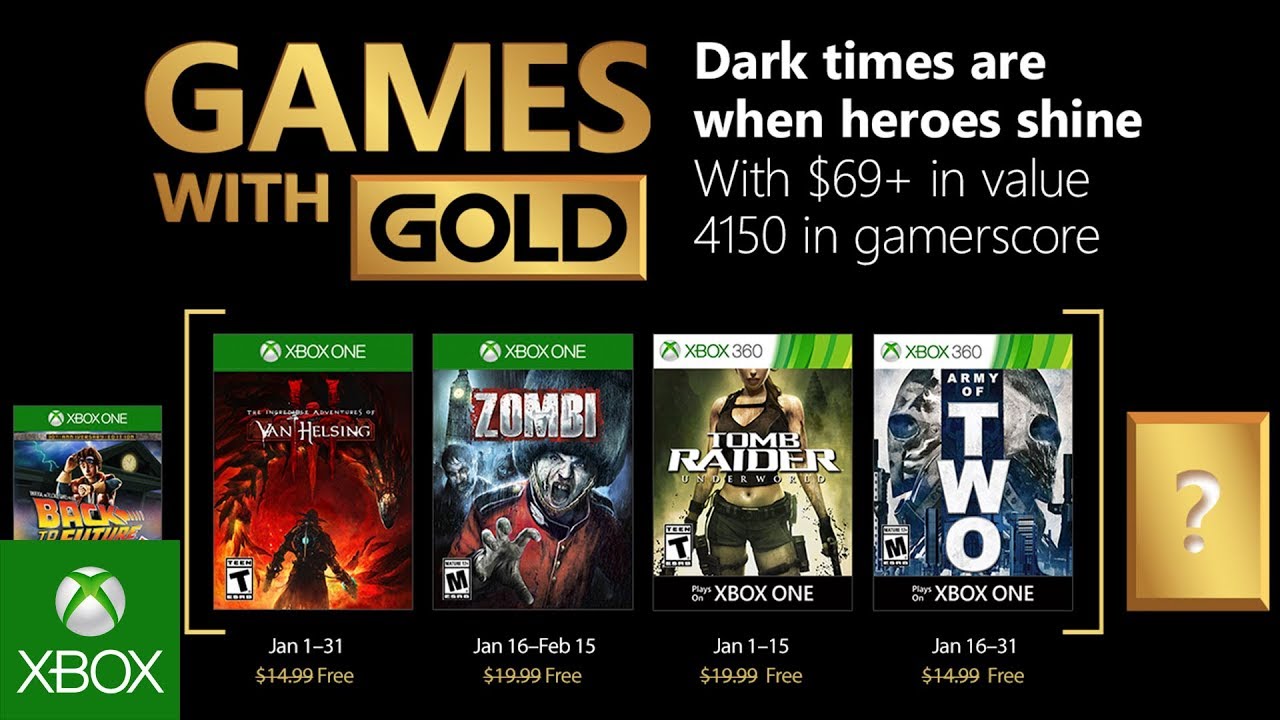 Games with Gold para enero de 2018