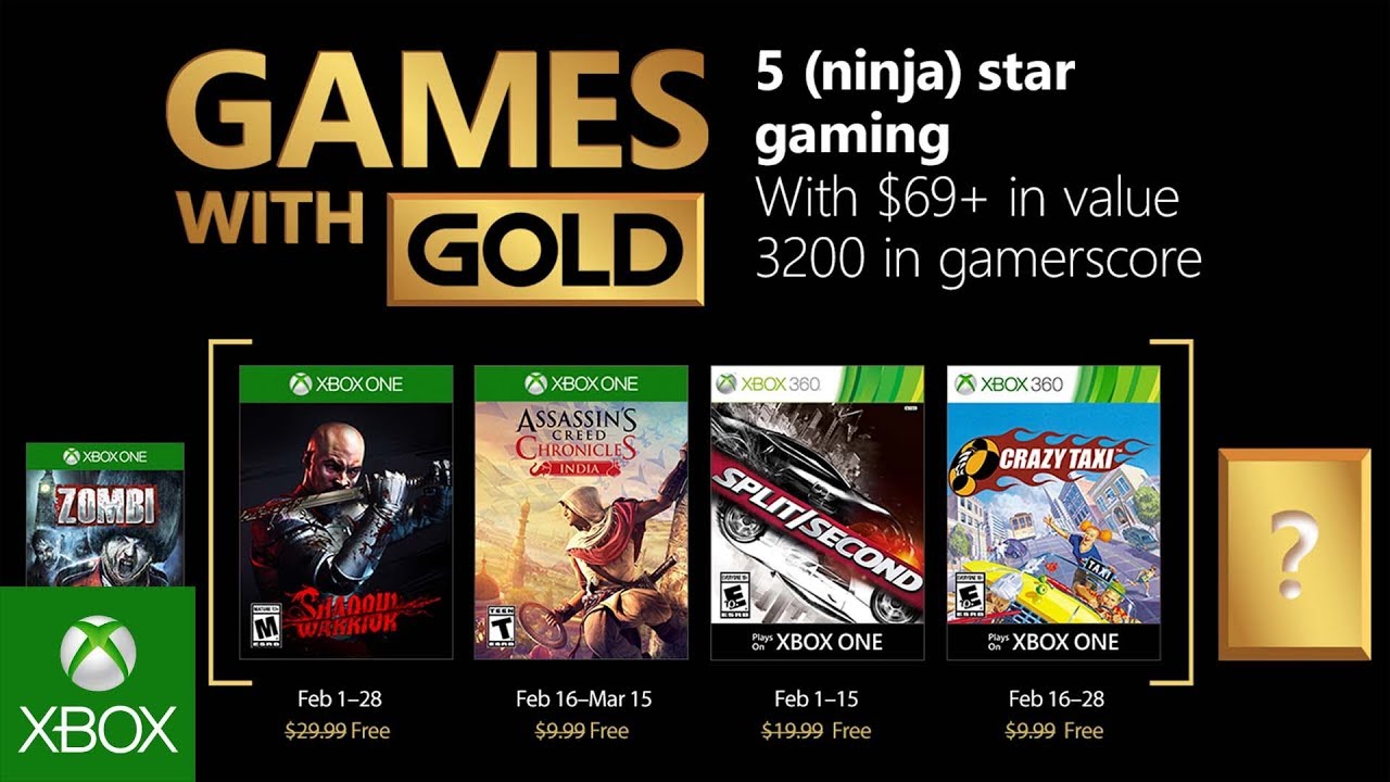 Games with Gold para febrero de 2018