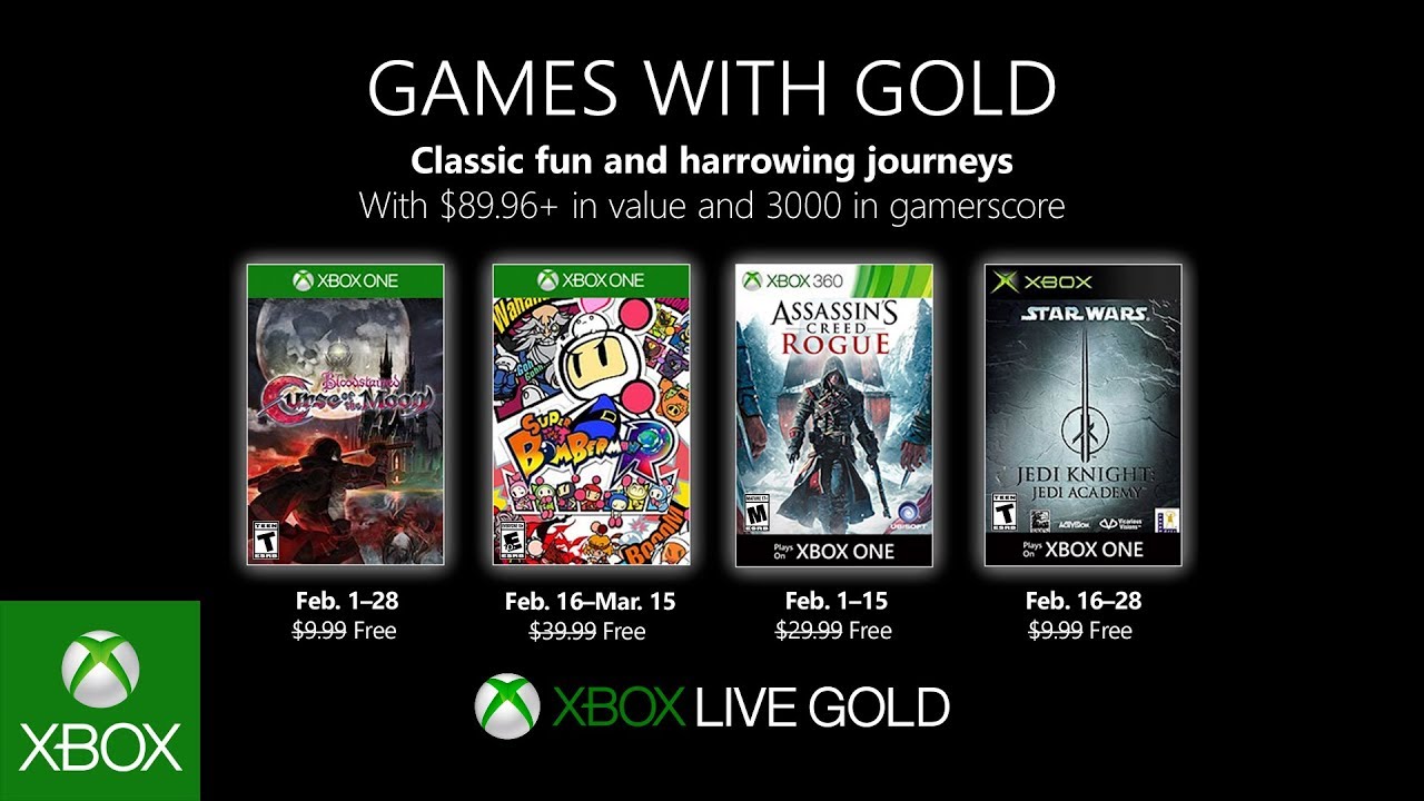 Games with Gold para febrero de 2019