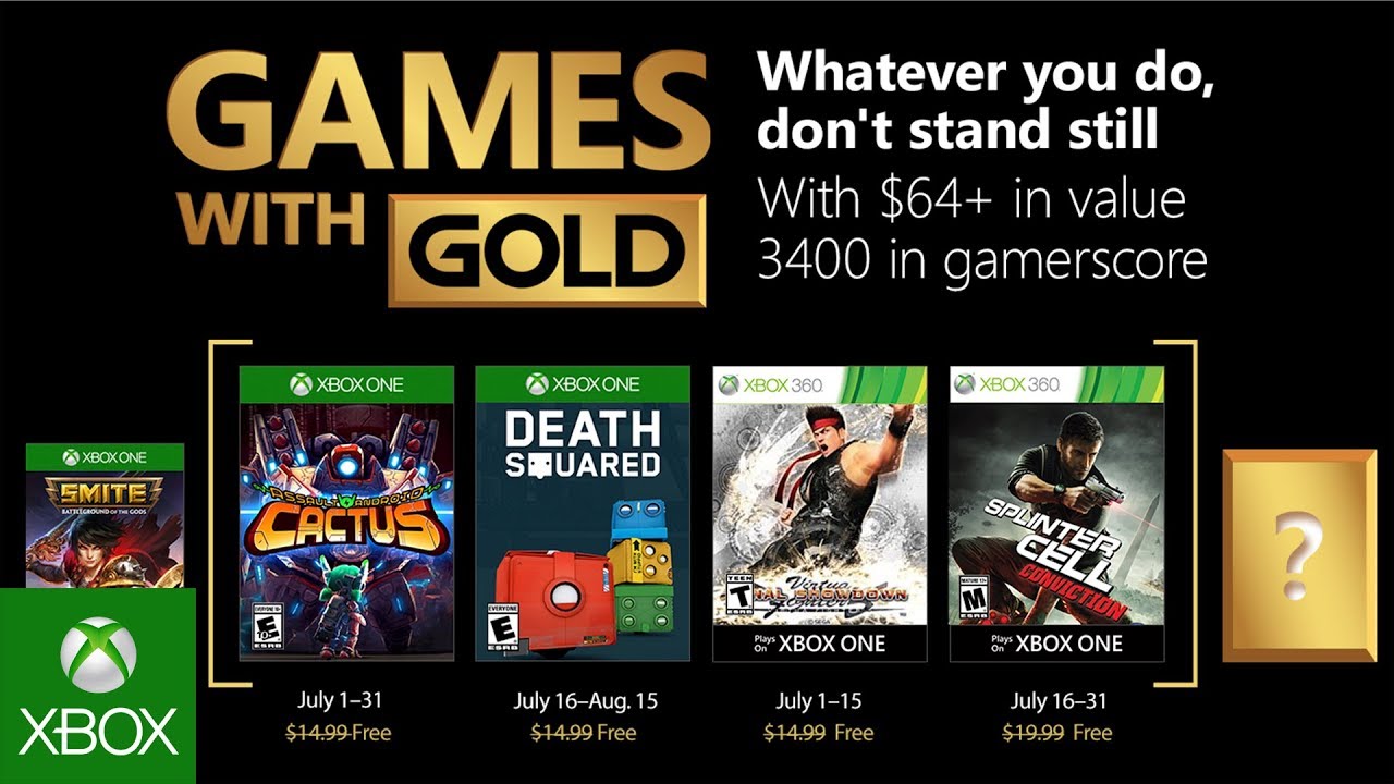 Games with Gold para julio de 2018