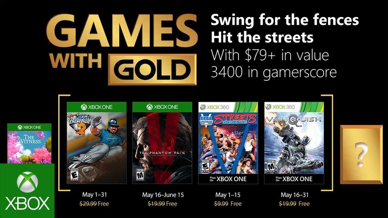 Games with Gold para mayo de 2018