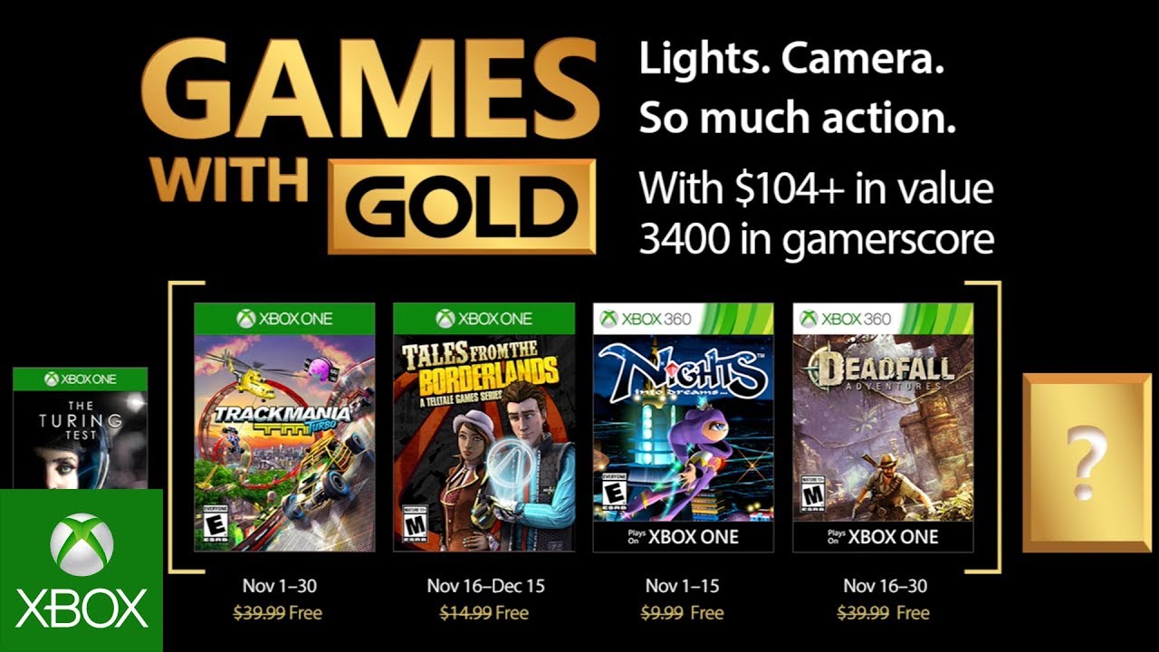 Games with Gold para noviembre de 2017