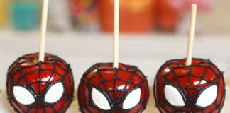 Manzanas dulces de Spiderman Manzanas dulces de Spiderman