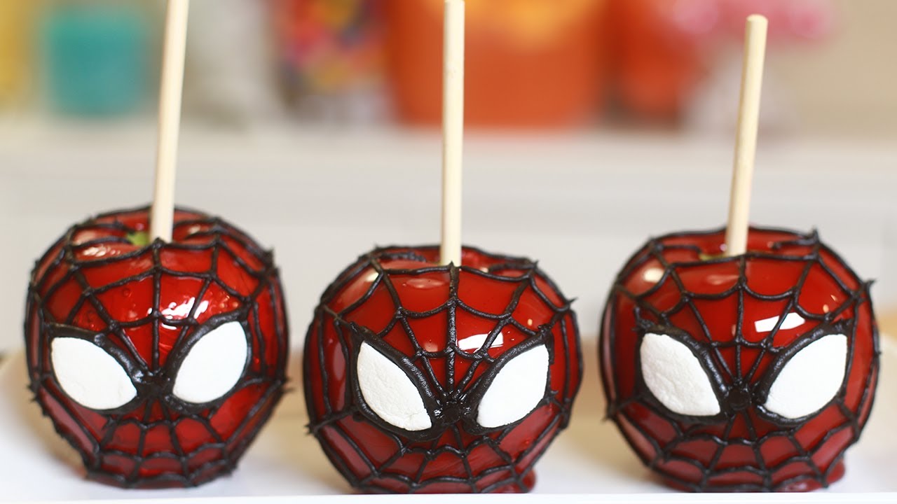 Manzanas dulces de Spiderman