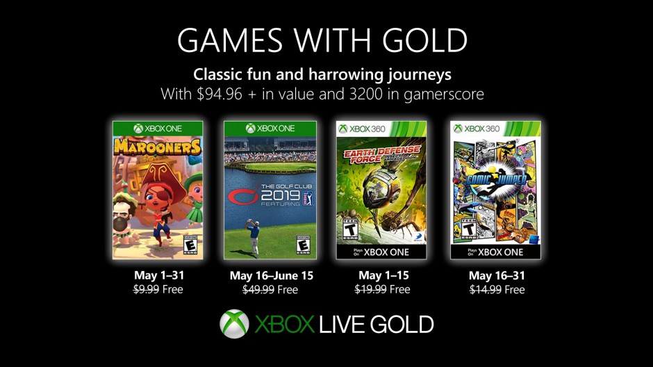 Games with Gold para mayo de 2019