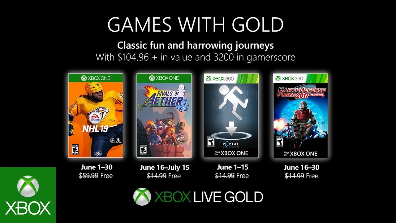 Games with Gold para Junio de 2019