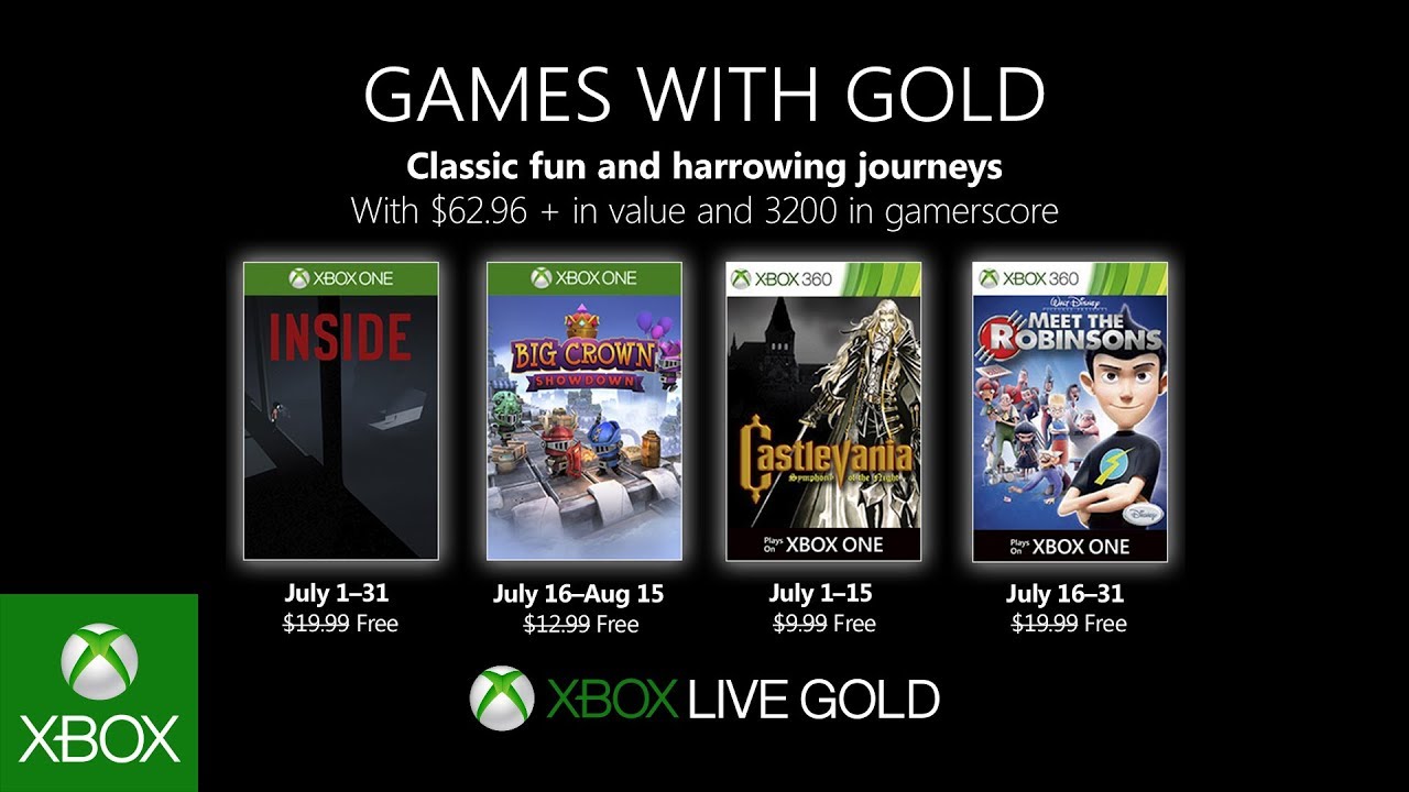 Games with Gold para Julio de 2019