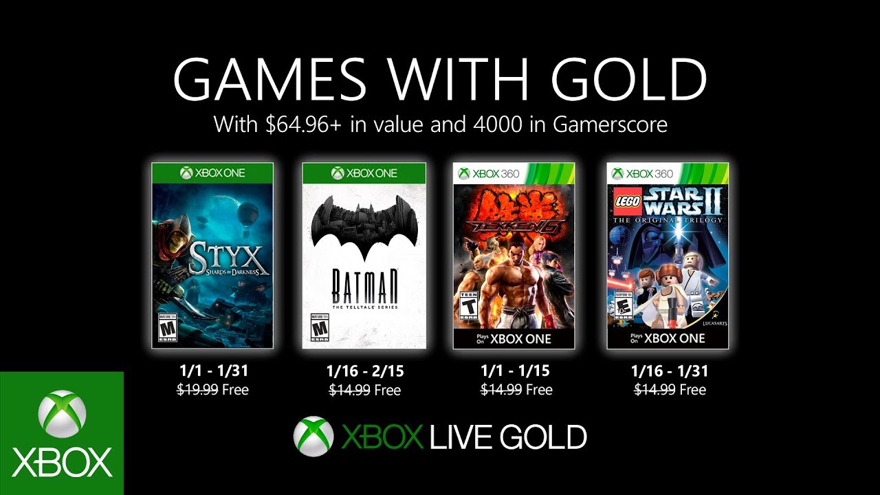 Games with Gold para Enero de 2020