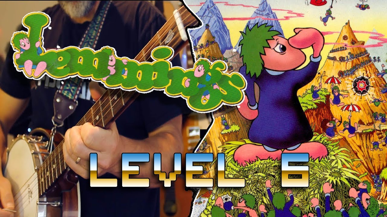 Nivel de de los Lemmings interpretado por Banjo Guy Ollie