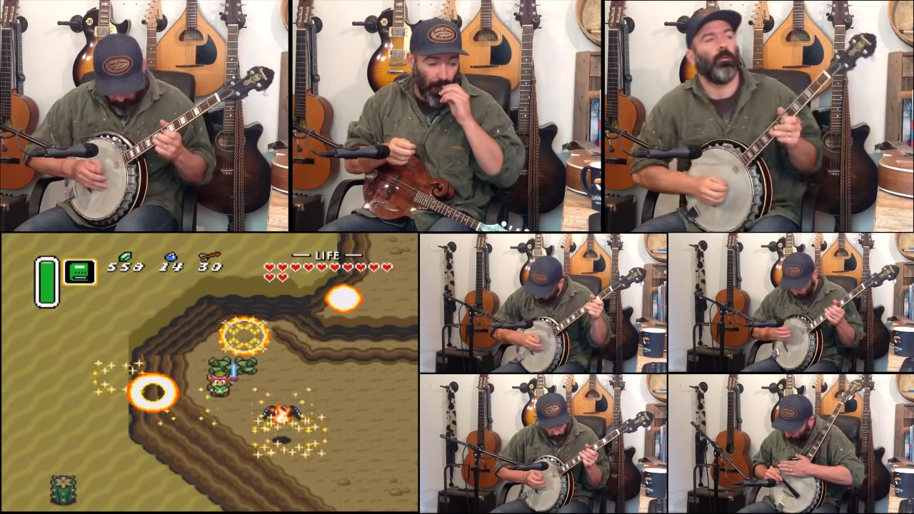The Legend of Zelda - A Link to the Past - Darkworld theme interpretado por Banjo Guy Ollie