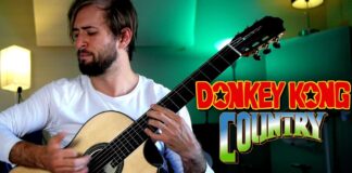 Bonus Room Blitz de Donkey Kong Country en guitarra clásica