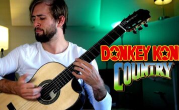 Bonus Room Blitz de Donkey Kong Country en guitarra clásica