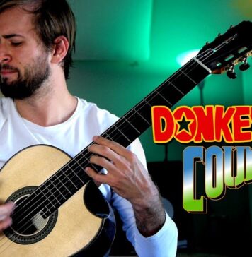 Bonus Room Blitz de Donkey Kong Country en guitarra clásica