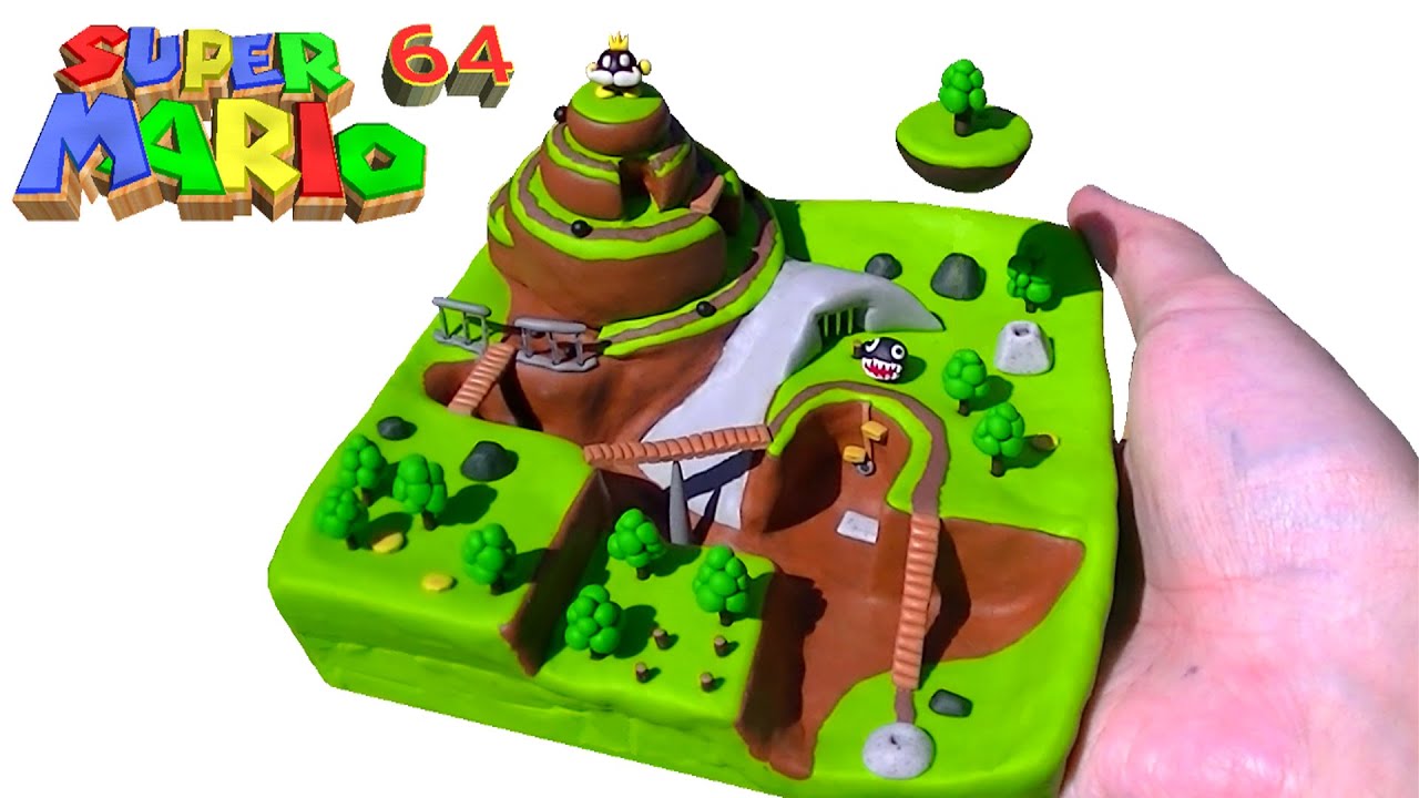 Creando el campo de batalla de Bomb-omb (Mario 64) con plastilina