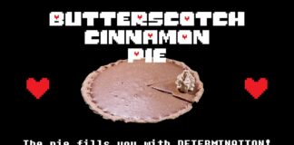 Pie de caramelo y canela de UNDERTALE Pie de caramelo y canela de UNDERTALE