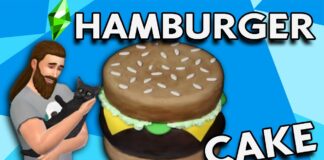 Queque con forma de hamburguesa de Los Sims 4 Queque con forma de hamburguesa de Los Sims 4