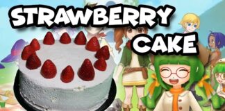 Queque de fresas de Harvest Moon Queque de fresas de Harvest Moon