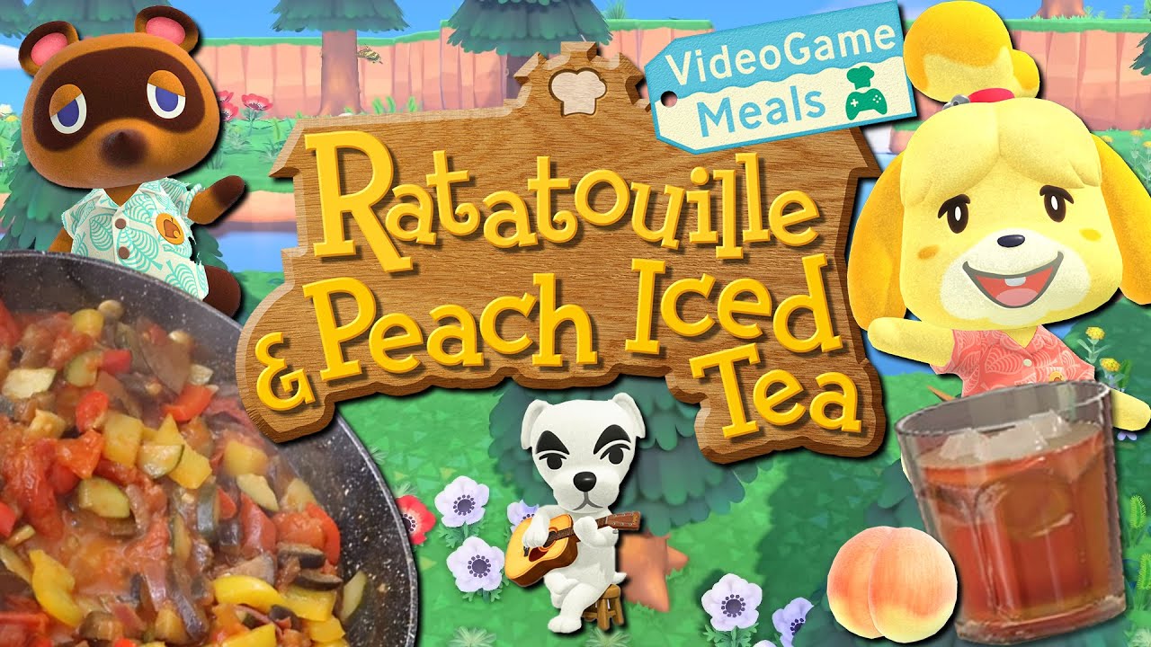 Recetas de Ratatouille y té helado de melocotón de Animal Crossing