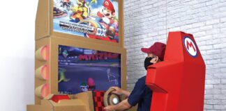 El arcade de MARIO KART construido con cartón El arcade de MARIO KART construido con cartón