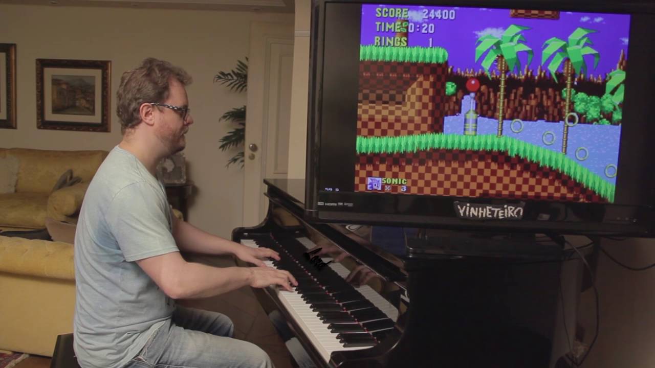 Green Hill Zone y Marble Zone en piano