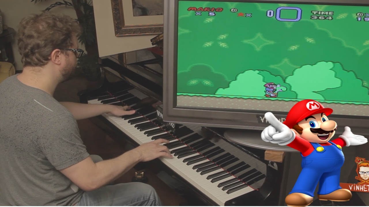 Super Mario World interpretado en Piano con Efectos de Sonido