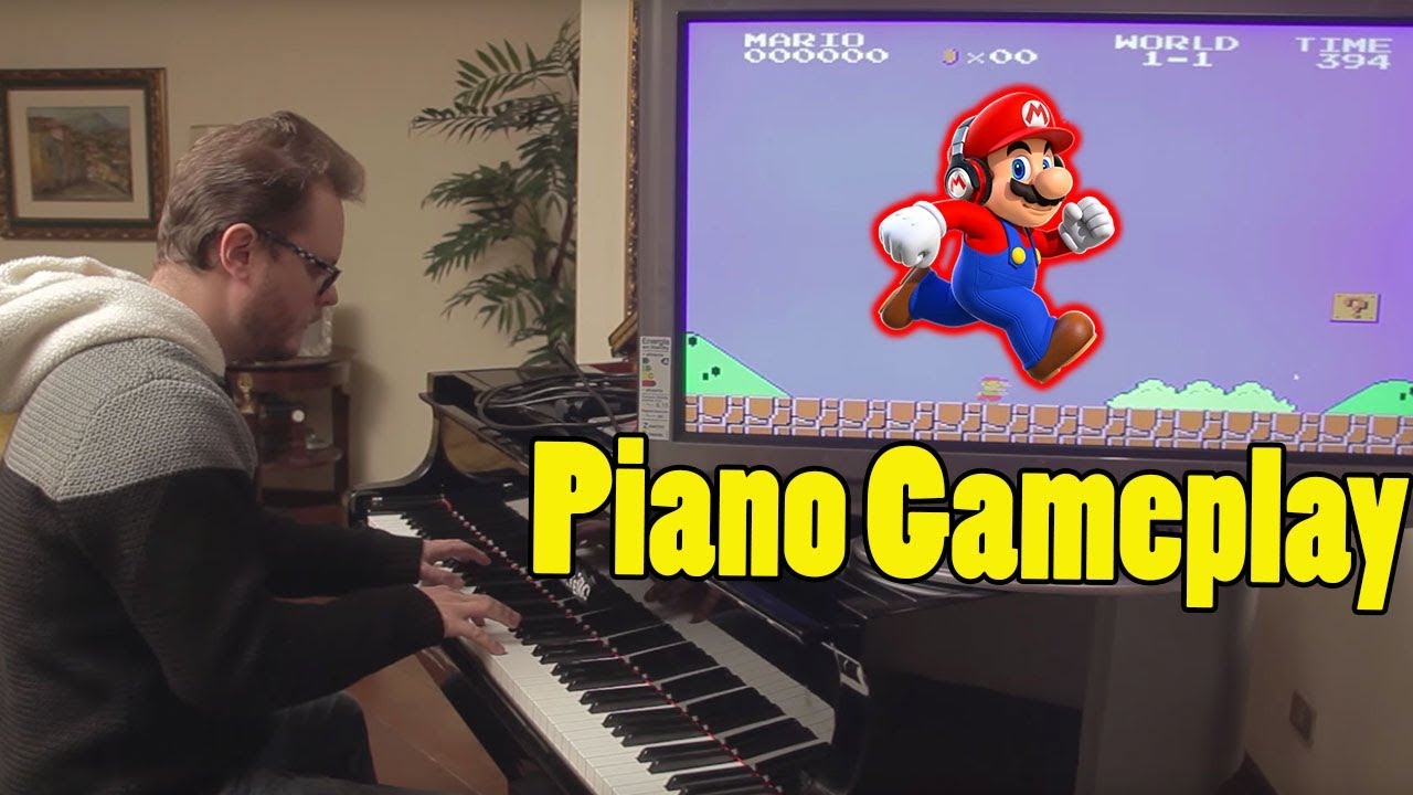 Super Mario interpretado en en Piano con efectos de sonido