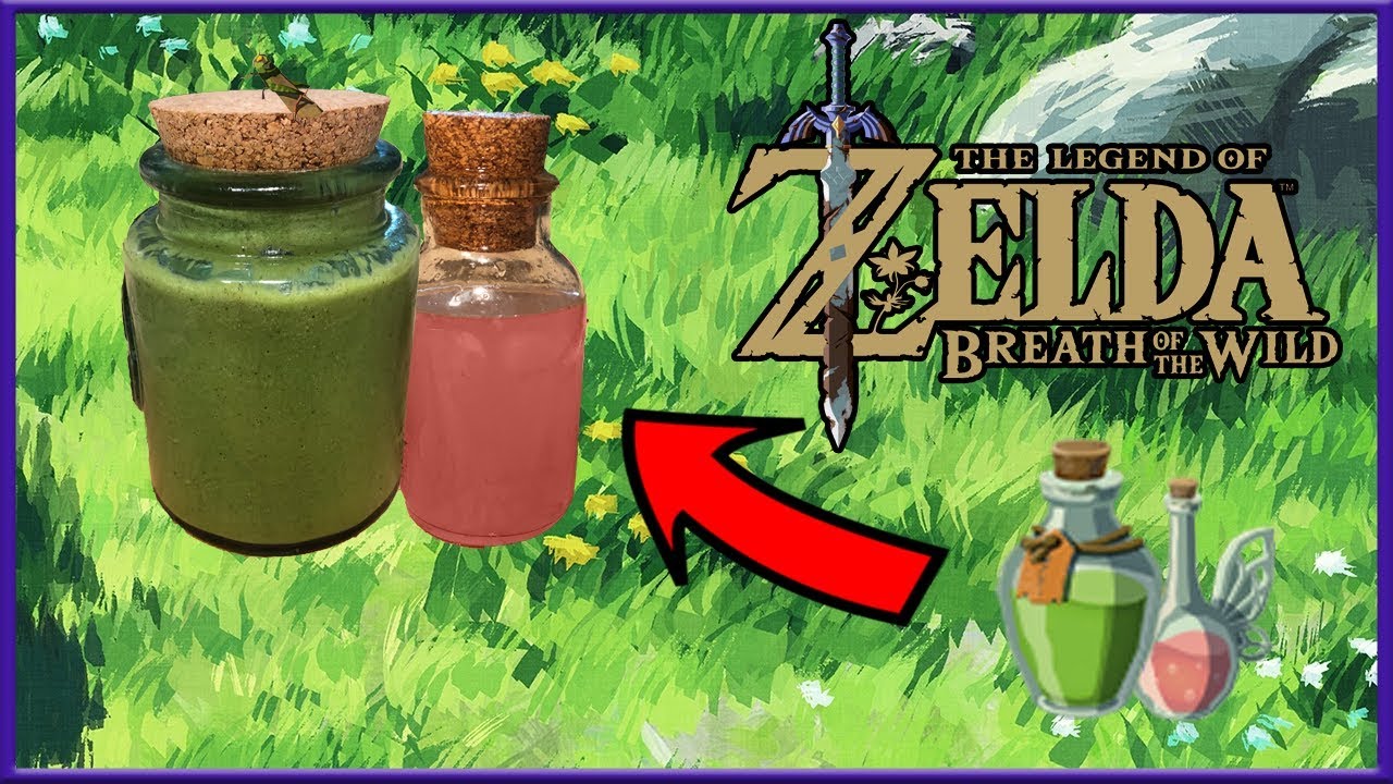 Elixir energético (con grillos reales) y tónico de hadas de Zelda BOTW