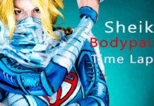 Tutotial de Body Paint de Sheik personaje de The Legend of Zelda Tutotial de Body Paint de Sheik personaje de The Legend of Zelda