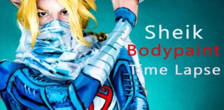 Tutotial de Body Paint de Sheik personaje de The Legend of Zelda Tutotial de Body Paint de Sheik personaje de The Legend of Zelda