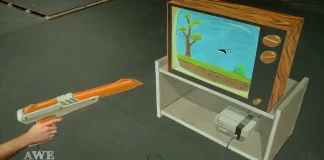 Duck Hunt 3D creado con tiza – Serie de artistas AWE me Duck Hunt 3D creado con tiza - Serie de artistas AWE me