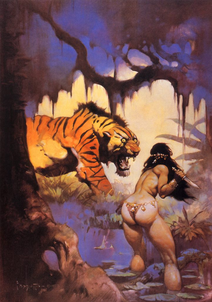 "Escape on Venus" de Frank Frazetta.