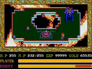 La batalla con Darm en Ys II.