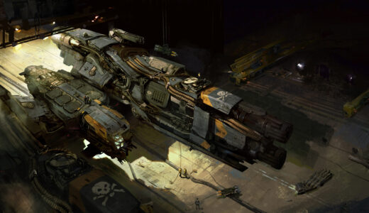 Dreadnought-Corvette in Hangar